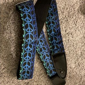 Blue guitar strap